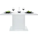 CasaDolce Esszimmertisch LAVIA, 160x80x74 cm, weiß hochglanz - Weiß