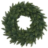 Mendler Künstlicher Kranz HWC-O98, Türkranz Tischkranz, Deko künstlich Ø 60cm ~ Tanne mit goldfarbenen Zapfen