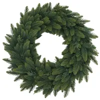 Mendler Künstlicher Kranz HWC-O98, Türkranz Tischkranz, Deko künstlich Ø 60cm ~ Tanne mit goldfarbenen Zapfen