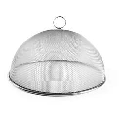 Excelsa 1 Lebensmittelabdeckung Round Inox Stahl 29,5x16,5x29,5 cm Silber