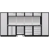Kraftwerk Mobilio 6er Kombi, 2x Hochschrank, Werkstattwagen, Edelstahl