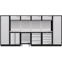 Kraftwerk Mobilio 6er Kombi, 2x Hochschrank, Werkstattwagen, Edelstahl