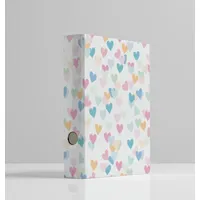 Friendly Fox Herzen Ordner A4 bunt, Aktenordner Kinder Ringordner,