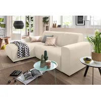 Home Affaire Ecksofa »Langeland L-Form«, incl. 2 Zierkissen, Recamiere wahlweise links oder rechts beige