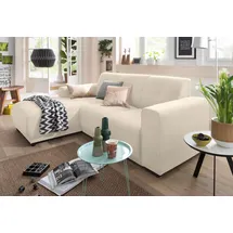 Home Affaire Ecksofa »Langeland L-Form«, incl. 2 Zierkissen, Recamiere wahlweise links oder rechts beige
