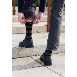 Danish Endurance Merino Crew Socken 5er Pack Schwarz/Grau Gepunktet/Grau Gestreift 43-47