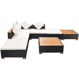 vidaXL Garten-Lounge-Set schwarz 42757