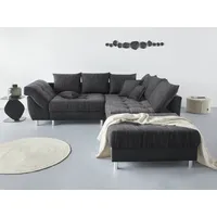 COLLECTION AB »Innsbruck«, (Spar-Set), Ecksofa und Hocker, Recamiere links oder rechts montierbar, schwarz