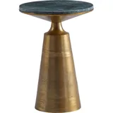 FineBuy Anstelltisch Echter Marmor 40 cm Wohnzimmertisch Grün
