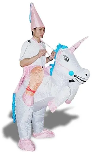 Aufblasbares Einhorn-Reitmagier-Kostüm-Abendkleid