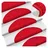 vidaXL Stufenmatte 56 x 17 cm Rot Halbrund