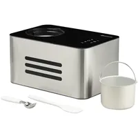 sommertal ICE1500 3-in-1 Eismaschine, Milcheis & Sorbet, Eiscrememaschine aus Edelstahl mit Kühlhalte Funktion, Speiseeis zum selber machen, 1,5L, 150 W mit Kompressor