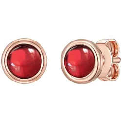Glanzstücke München Ohrstecker Sterling Silber Granat in Roségold Ohrringe   Damen 
