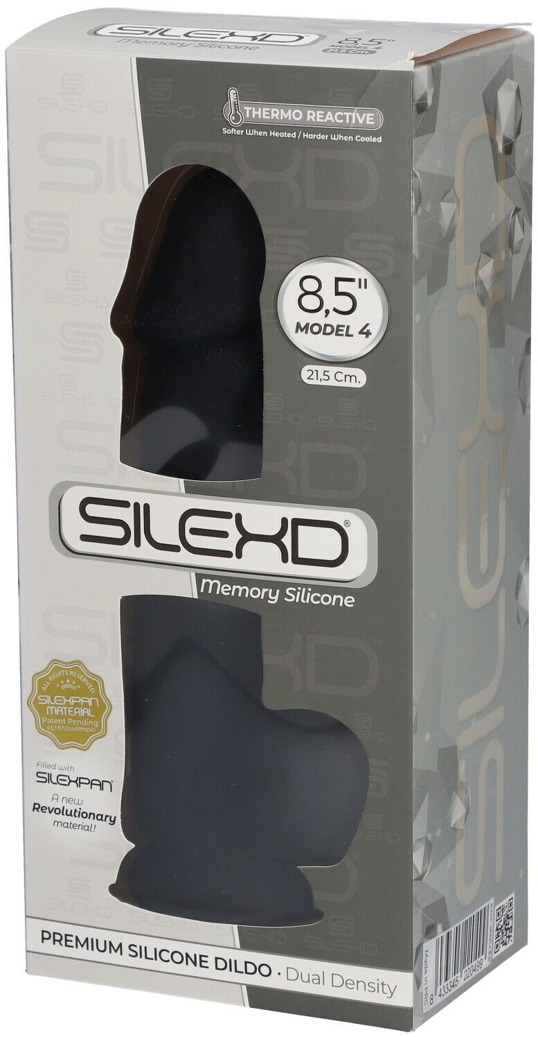 Silexd Premium Silikon Dildo Modell 4 Schwarz 21,5 cm