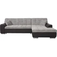 DOMO collection Ecksofa DOMO COLLECTION "Treviso viele Bezüge, auch in Cord, L-Form, B/T/H: 267/80/83 cm", schwarz (schwarz, pepper), B:267cm H:83cm T:178cm, Kunstleder Softlux / Struktur (90% Polyester; 10% Polyacryl);Microfaser-Primabelle (100% Polyester) / Struktur