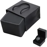 PU-Leder-Uhrenbox | High-End-Uhrenverpackung | Mattierte Uhrenbox, abgerundete Uhrenvitrine, quadratische Uhrenaufbewahrungsbox, Luxus-Uhrengehäuse, elegante Uhrenbox, Uhrenbox, schützende Uhrenbox, W