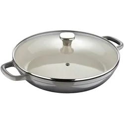 Masterpro - Einzigartiger niedriger Topf mit Deckel Ø30,5cm aus Gusseisen