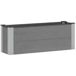 vidaXL Hochbeet 100 x 30 x 36 cm Grau