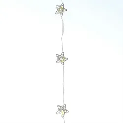 MARELIDA LED Lichterkette Sterne 20 LED Dekolichterkette Draht Weihnachtsdeko weiß