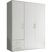 SchlafKONTOR Drehtürenschrank Valencia 155 x 195 x 60 cm Weiß