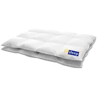HANSKRUCHEN GmbH HANSKRUCHEN Daunendecke 135x200 cm Medium waschbar Allergiker Steppdecke atmungsaktiv Kassettendecke weiß - Weiß