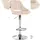 CLP Barhocker Milet 1er Samt gepolstert höhenverstellbar drehbar 40 x 40 x 100 cm Creme/Chrom