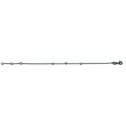 Fußkette ONE ELEMENT "Fußkettchen aus 925 Silber 25 cm", silber, Fußkettchen, Damen, Silber 925 (Sterlingsilber), Damen Silber Schmuck Rundankerkette
