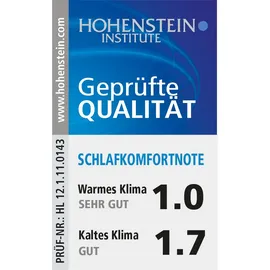 Haeussling Daunenbettdecke + Kopfkissen "Swiss Royal", weiß, B/L: 155cm x 220cm Anzahl Teile 2, B/L: 80cm x 80cm Anzahl Teile 2, Bezug: Baumwolle Füllung: Entendaune/-feder, leicht, Füllung Innenkammer: 100% Federn.