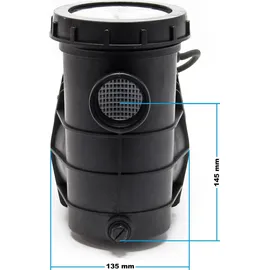 Wiltec Poolpumpe schwarz 5000 L/h