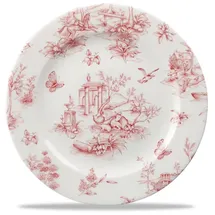 Churchill Super Vitrified Vintage Prints Cranberry Toile Flache Teller 21cm, 6 Stück