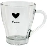 Clayre&Eef Clayre & Eef Teeglas Transparent 11x8x10 cm / 200 ml Glas Herz Love