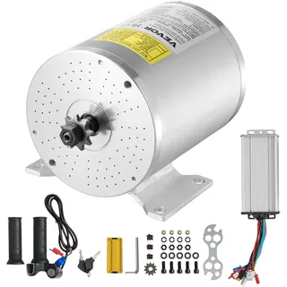 Vevor 2000 W elektrischer bürstenloser Gleichstrommotor-Bausatz – 48 V 4300 U/min Motor mit verbessertem Drehzahlregler und Gasgriff-Bausatz für Go Karts E-Bike Motorrad Roller DIY