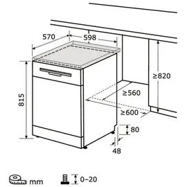 Exquisit GSP9614-030B Geschirrspüler (freistehend, 598 mm breit, Inox-az)