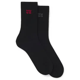 hugo underwear Socken HUGO UNDERWEAR "2P RS UNI LOGO CC", Damen, Gr. 35-38, schwarz 001, Baumwollmischung, Socken Socken, mit dezentem Logo, nahtlose Verarbeitung