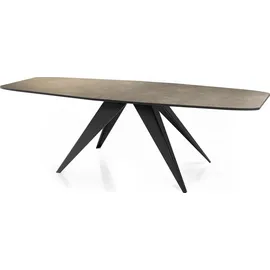WFL GROUP Ausziehtisch 180 x 76 x 90 cm grau
