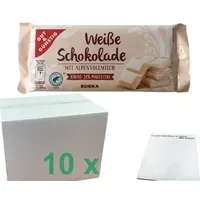 Gut & Günstig Weiße Schokolade mit Alpenvollmilch 10er Pack (10x100g Tafel) + usy Block