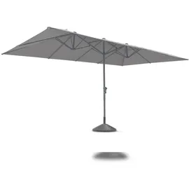 LECO Rechteck-Doppelsonnenschirm 270 x 158 cm Anthrazit