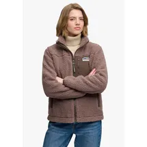 Superdry Fleecejacke mit Reißverschluss Modell 'Heritage', taupe), XS,