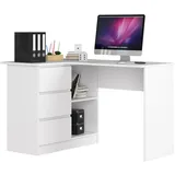 akord furniture factory AKORD B16 links in der Farbe Weiß mit B124 x H77 x T85 cm - Weiß