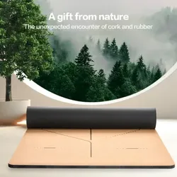 J.Zao Natürliche Kork-Gummi-Yogamatte. rutschfeste. verschleißfeste Fitnessmatte