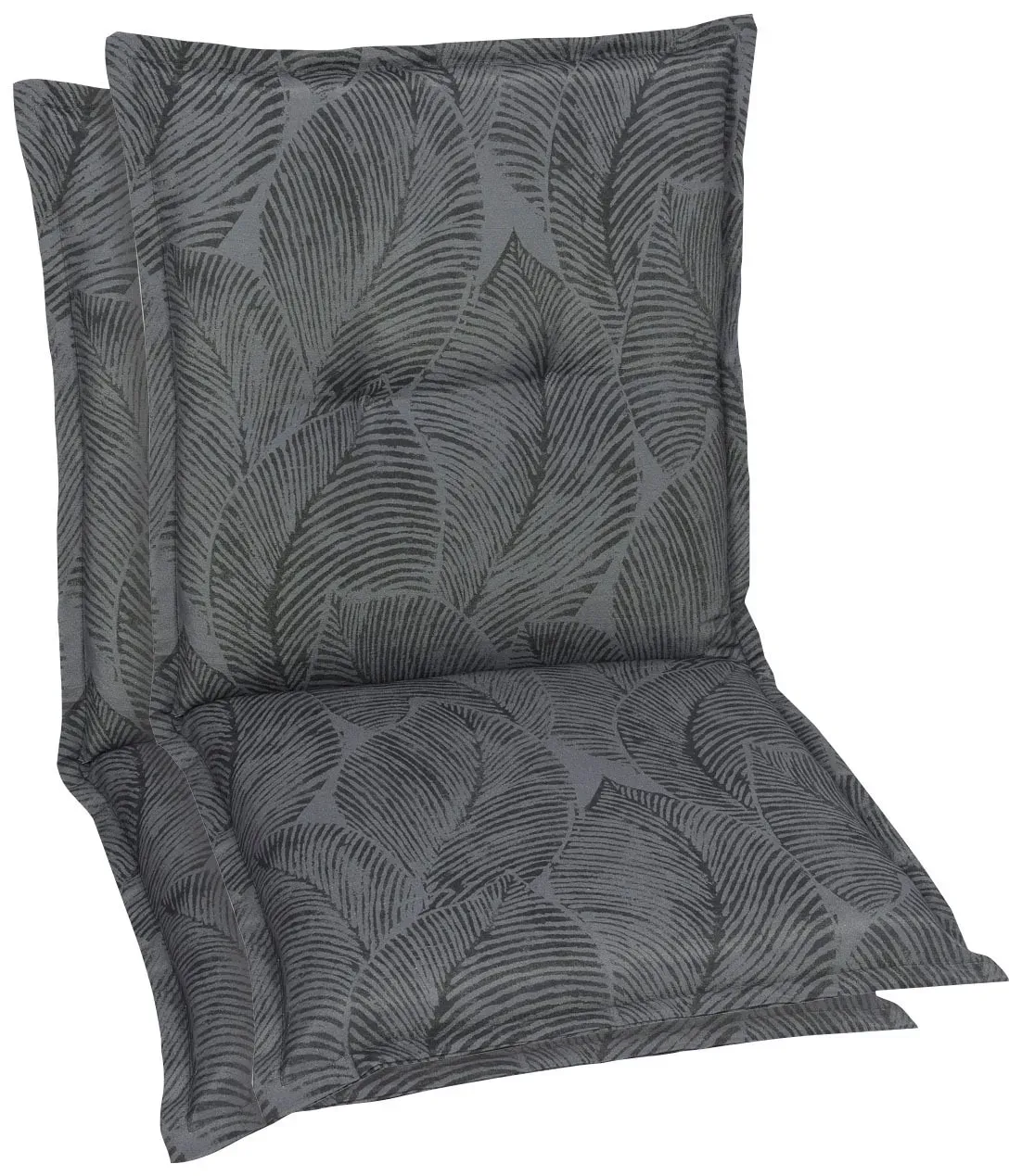 Sesselauflage GO-DE, grau (anthrazit), B:50cm H:7cm T:110cm, Baumwolle, Polyester, Polyurethan, Polsterauflagen, 110x50 cm