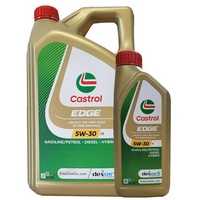 CASTROL Edge Titanium Motorenöl 5W-30 C3- Set 5 + 1 Liter Motoröl Schmieröl für Benzin- Diesel und Hybridfahrzeuge - Premium Schützend und Pflegend