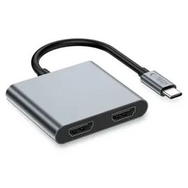 TECH-PROTECT USB-C + USB2.0 + 2 x HDMI 4K 60HZ Adapter 5,8 cm Grau
