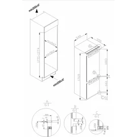 Amica EKGCX 387 960 Einbau-Kühlgefrierkombination (244 l, 1771 mm hoch)