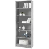 Die Möbelfundgrube Bücherregal OPTIMUS 72 x 34 x 198 cm Grau