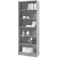 Die Möbelfundgrube Bücherregal OPTIMUS 72 x 34 x 198 cm Grau