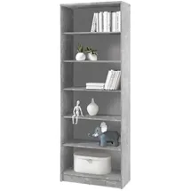 Die Möbelfundgrube Bücherregal OPTIMUS 72 x 34 x 198 cm Grau