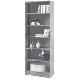Die Möbelfundgrube Bücherregal OPTIMUS 72 x 34 x 198 cm Grau