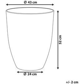 Beliani Camia 43 x 43 x 52 cm Grau
