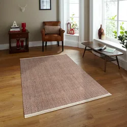 Teppich SEHRAZAT "EFE 1075", beige, B:120cm H:5mm L:170cm, Chenille, Teppiche, Wohnzimmer, Flachwebteppich, Scandi Style